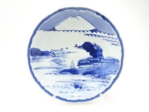 古伊万里　染付　富士　九寸皿